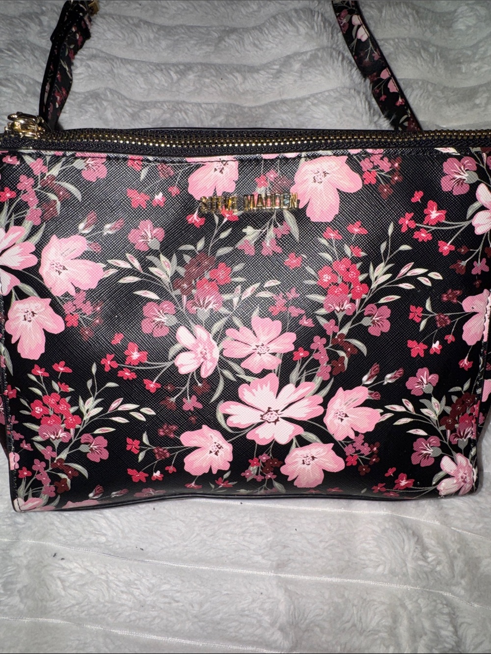 Steve Madden Black Floral Crossbody Bag